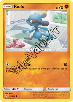 Carte Pokémon Riolu  n°102 de la série Alliance Infaillible