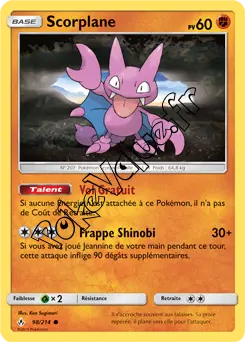 Carte Pokémon Scorplane n°98 de la série Alliance Infaillible