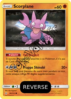 Carte Pokémon Scorplane Reverse n°98 de la série Alliance Infaillible