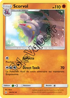 Carte Pokémon Scorvol n°99 de la série Alliance Infaillible