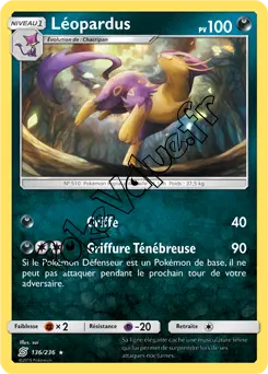 Carte Pokémon Léopardus n°136 de la série Harmonie des Esprits