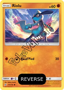 Carte Pokémon Riolu  Reverse n°116 de la série Harmonie des Esprits