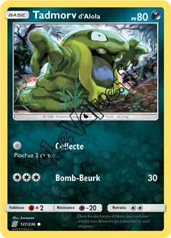 Carte Pokémon Tadmorv d’Alola n°127 de la série Harmonie des Esprits