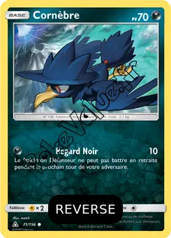 Carte Pokémon Cornèbre Reverse n°71 de la série Ultra-Prisme