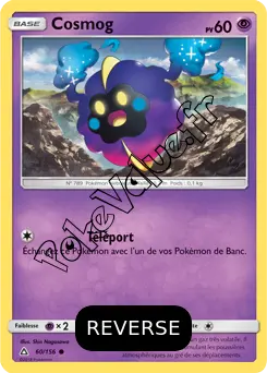 Carte Pokémon Cosmog  Reverse n°60 de la série Ultra-Prisme