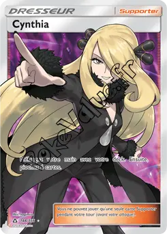 Carte Pokémon Cynthia n°148 de la série Ultra-Prisme