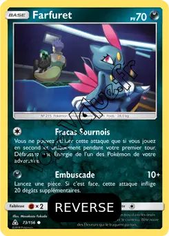 Carte Pokémon Farfuret Reverse n°73 de la série Ultra-Prisme