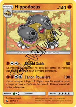 Carte Pokémon Hippodocus  n°69 de la série Ultra-Prisme