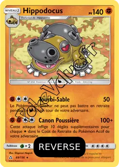 Carte Pokémon Hippodocus  Reverse n°69 de la série Ultra-Prisme