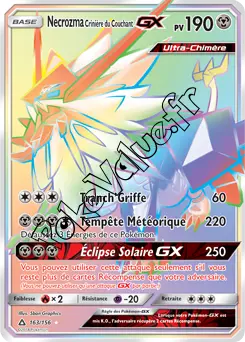 Carte Pokémon Necrozma Crinière du Couchant GX n°163 de la série Ultra-Prisme
