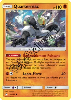 Carte Pokémon Quartermac n°70 de la série Ultra-Prisme