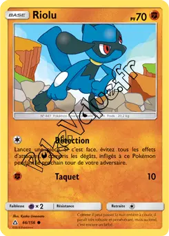 Carte Pokémon Riolu  n°66 de la série Ultra-Prisme